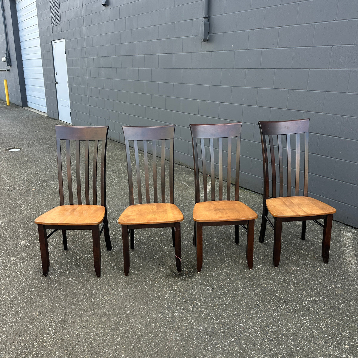 Canadel Solid Wood Dining Chairs (x4)