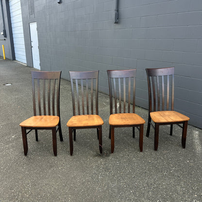 Canadel Solid Wood Dining Chairs (x4)