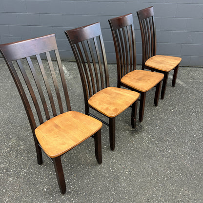 Canadel Solid Wood Dining Chairs (x4)