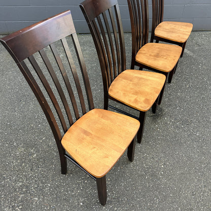 Canadel Solid Wood Dining Chairs (x4)