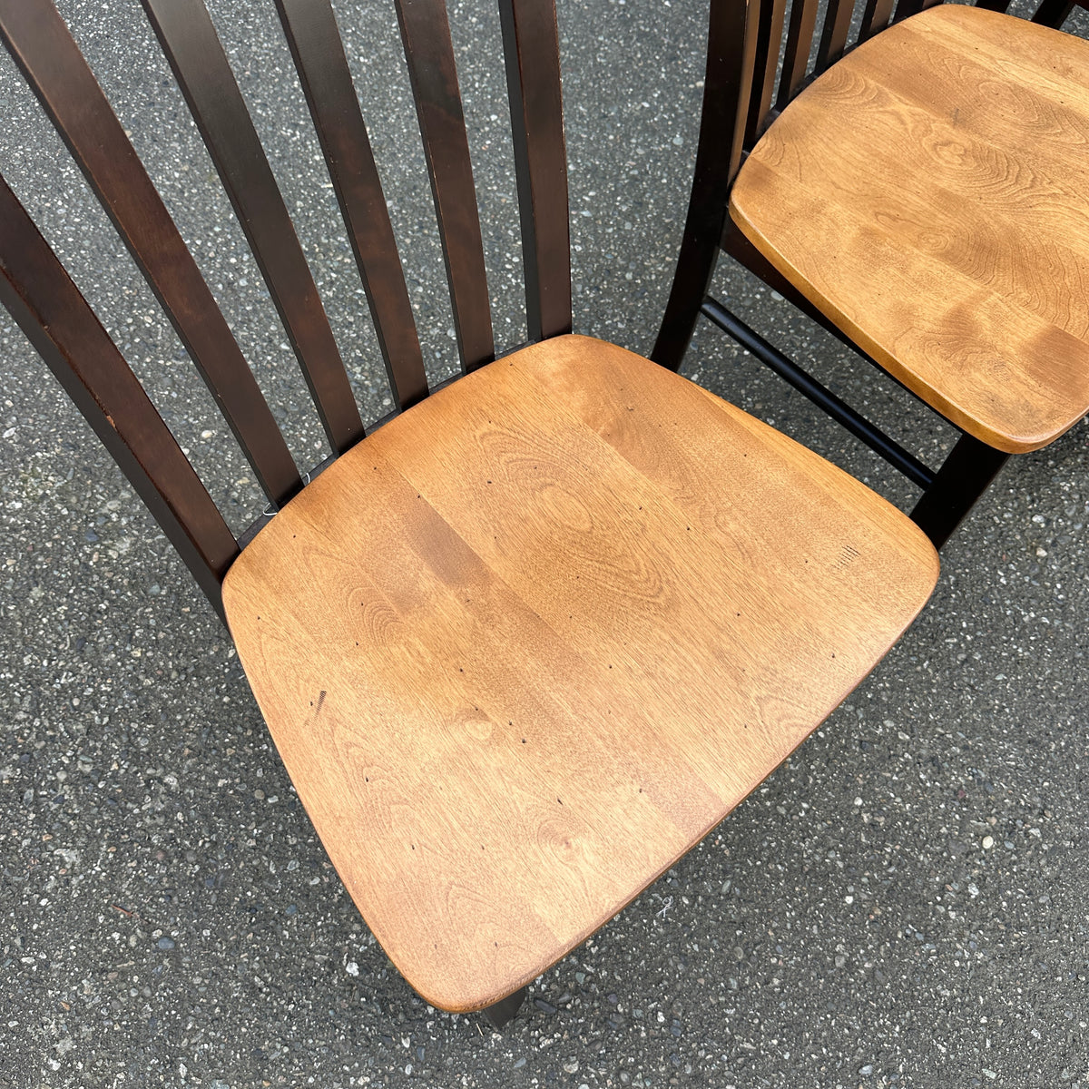 Canadel Solid Wood Dining Chairs (x4)