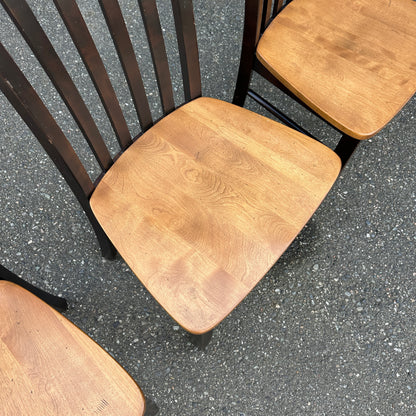 Canadel Solid Wood Dining Chairs (x4)