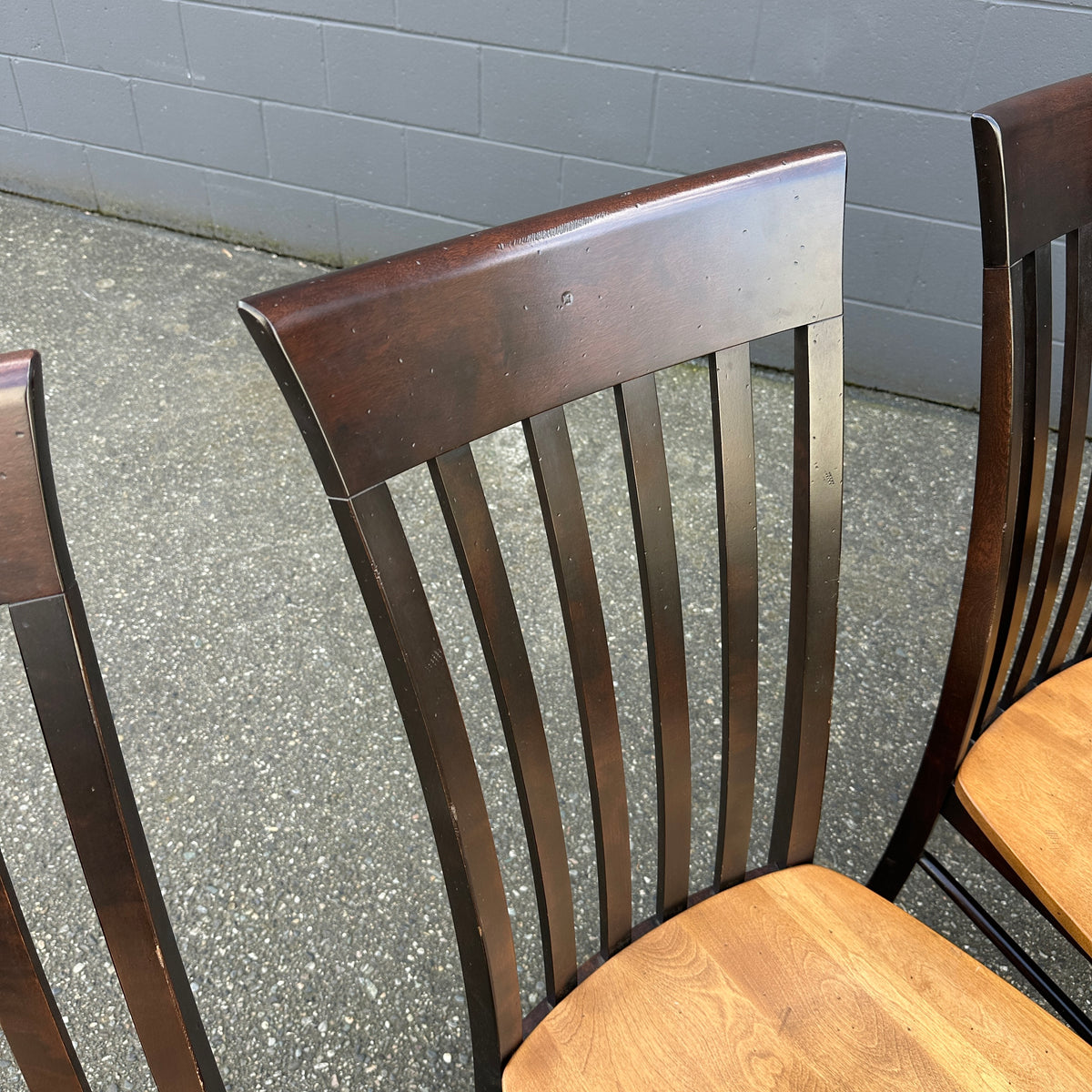 Canadel Solid Wood Dining Chairs (x4)
