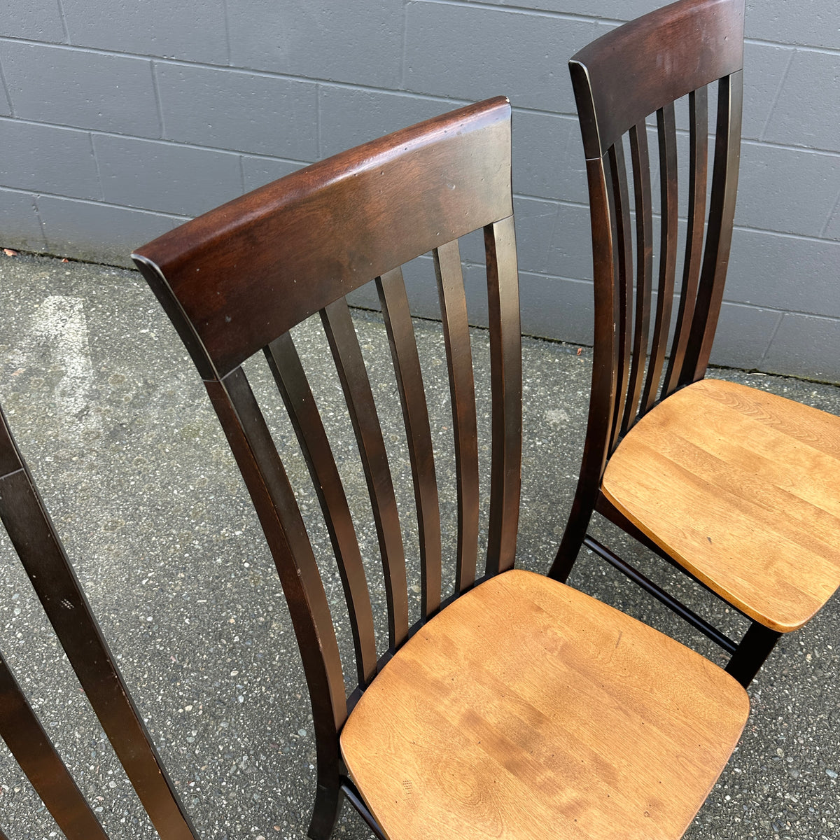 Canadel Solid Wood Dining Chairs (x4)