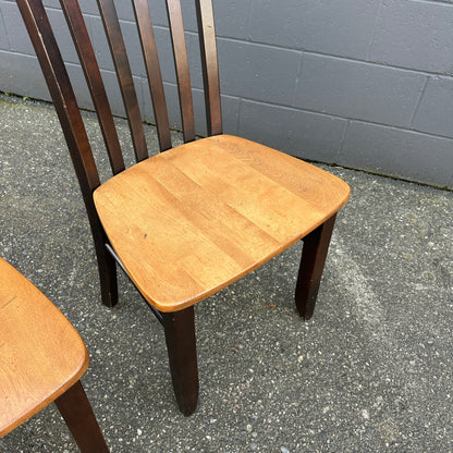 Canadel Solid Wood Dining Chairs (x4)