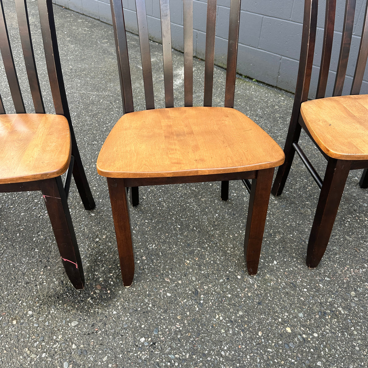 Canadel Solid Wood Dining Chairs (x4)