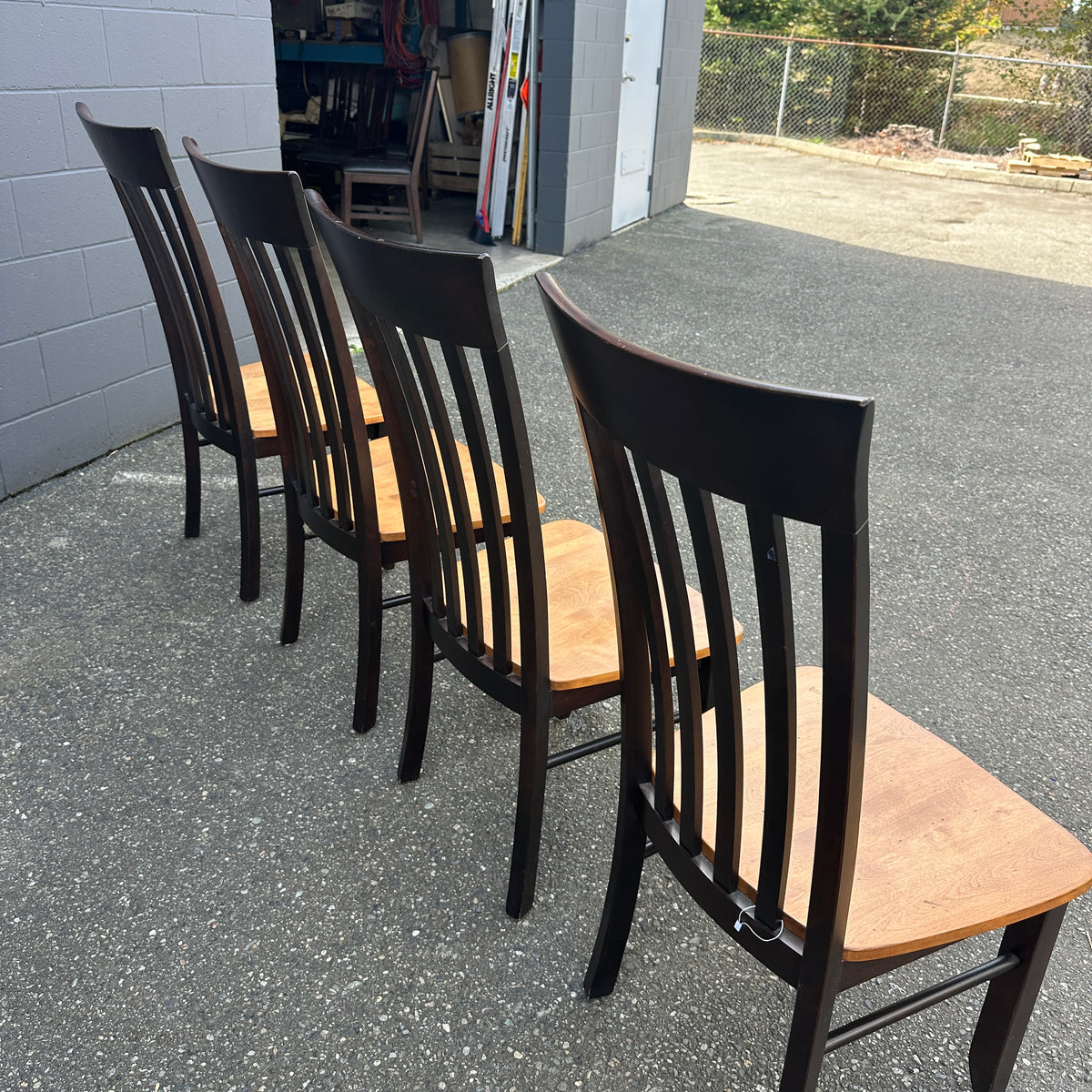 Canadel Solid Wood Dining Chairs (x4)