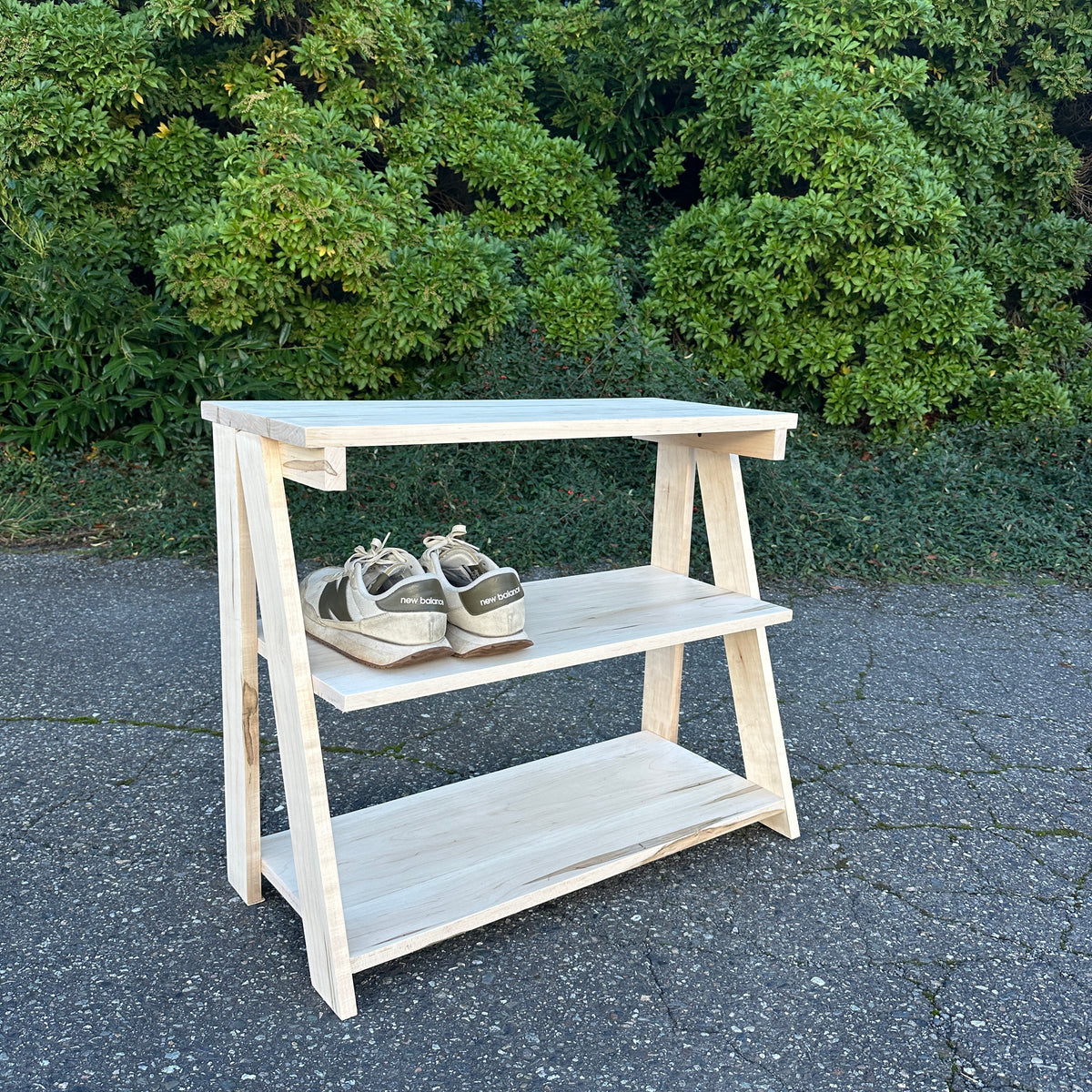 Solid Maple Shoe Rack - Locally Built