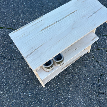 Solid Maple Shoe Rack - Locally Built