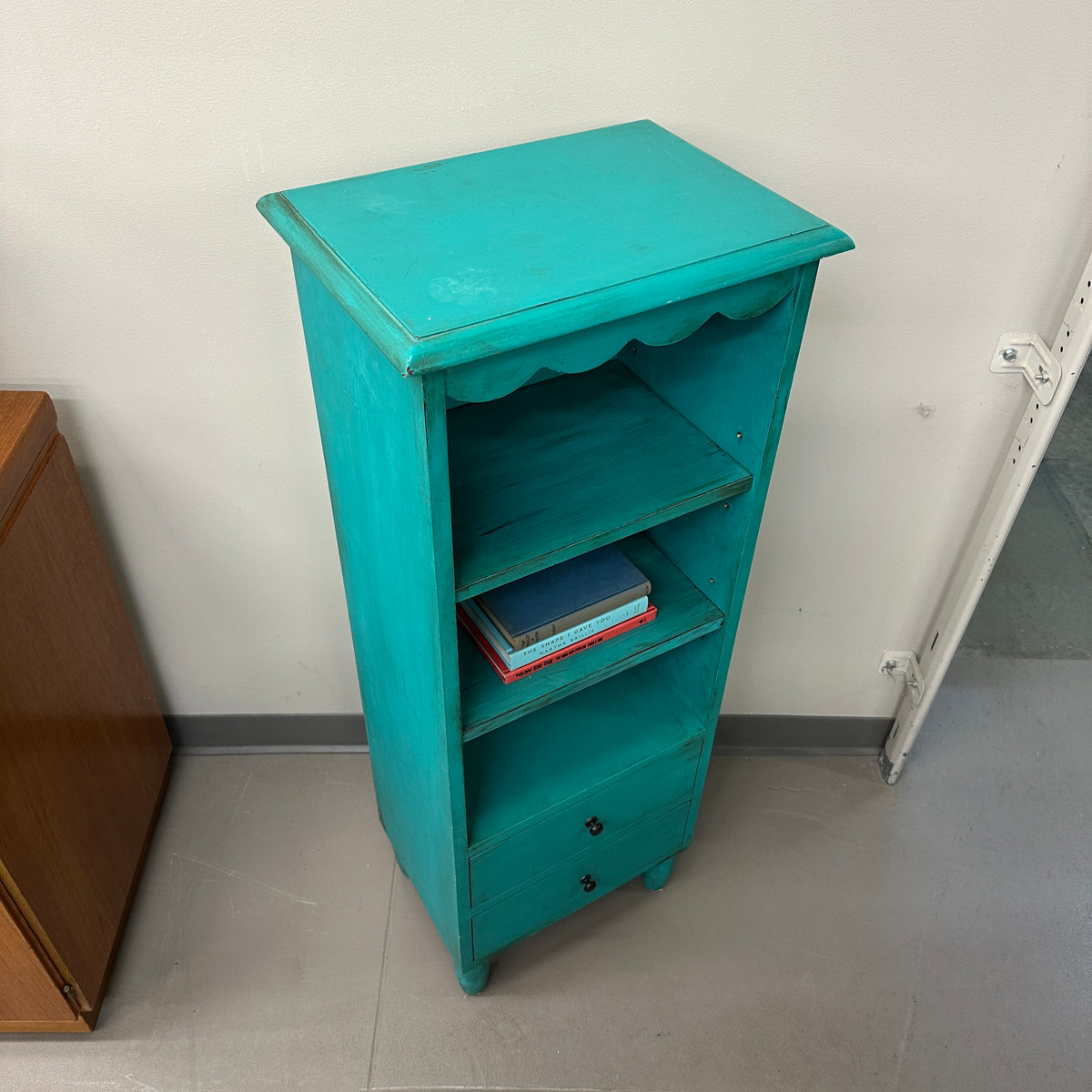 Turquoise Tall Little Cabinet