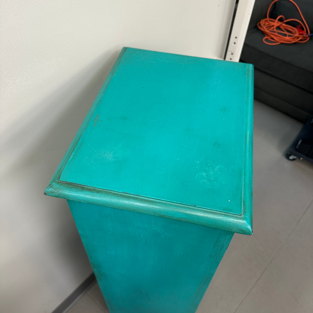Turquoise Tall Little Cabinet