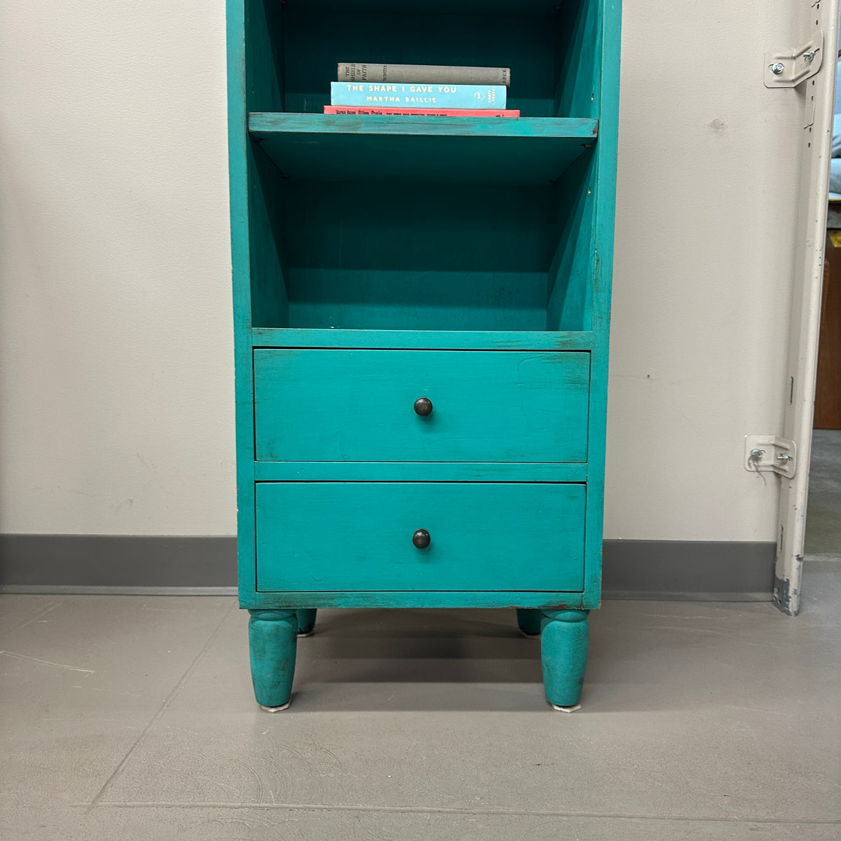 Turquoise Tall Little Cabinet