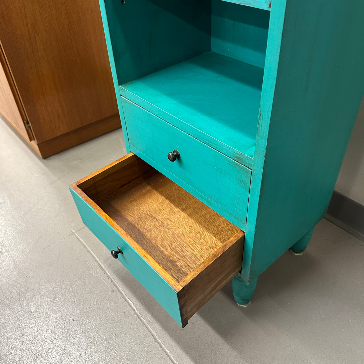 Turquoise Tall Little Cabinet