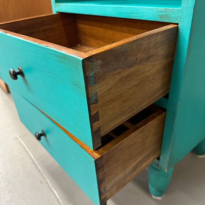 Turquoise Tall Little Cabinet