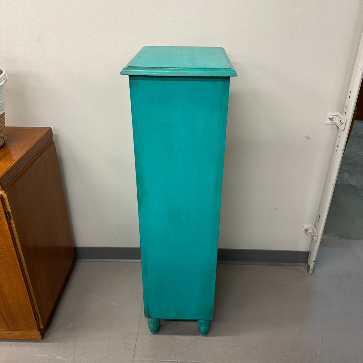 Turquoise Tall Little Cabinet
