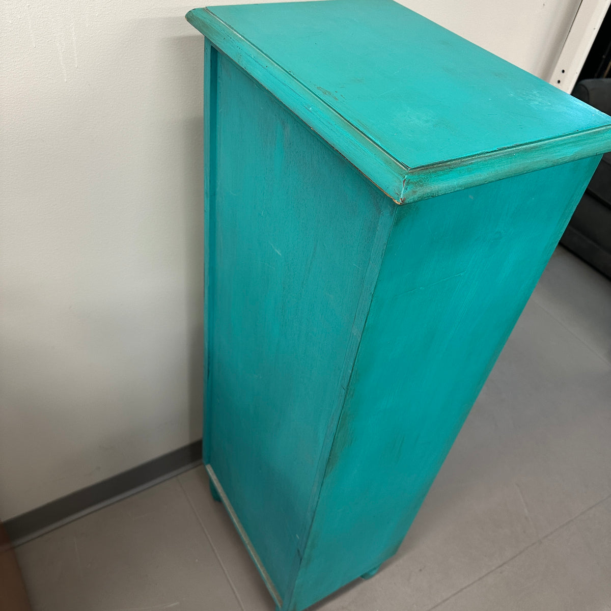 Turquoise Tall Little Cabinet