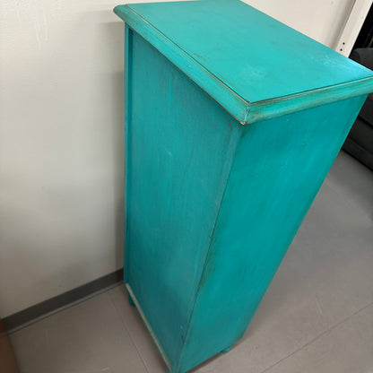 Turquoise Tall Little Cabinet