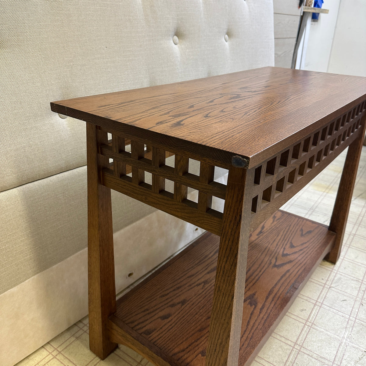 Solid Oak Console Table
