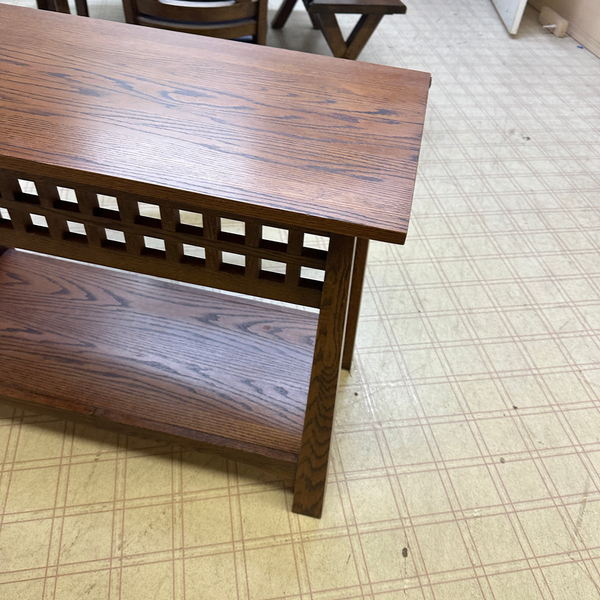 Solid Oak Console Table