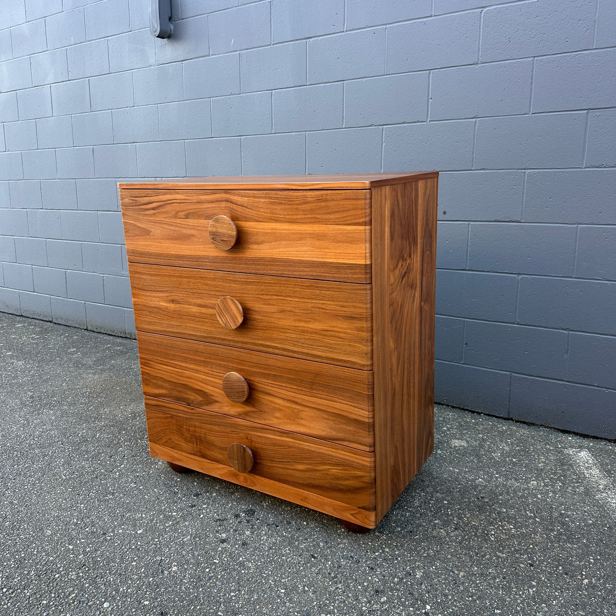 Walnut MCM style Highboy Dresser