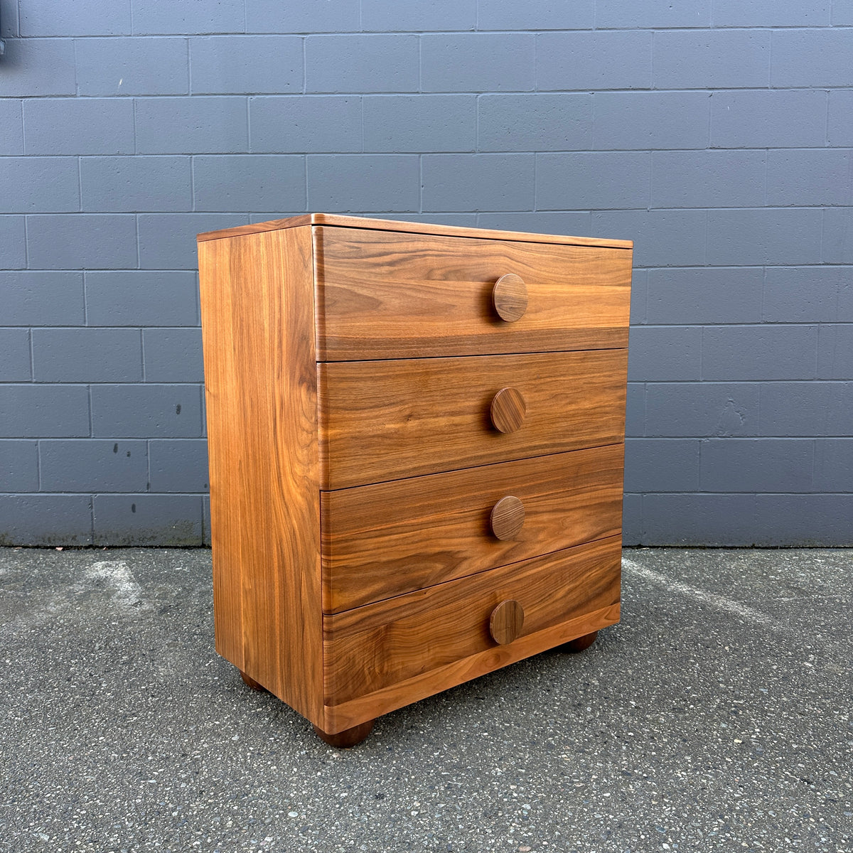 Walnut MCM style Highboy Dresser
