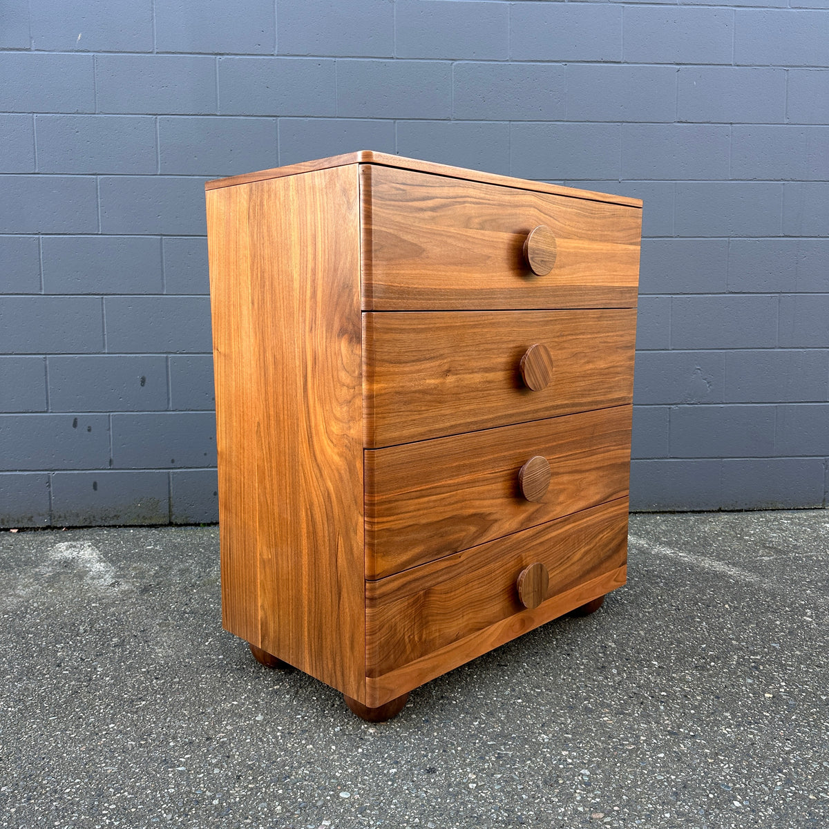 Walnut MCM style Highboy Dresser
