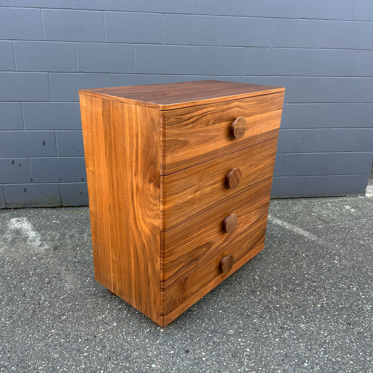 Walnut MCM style Highboy Dresser