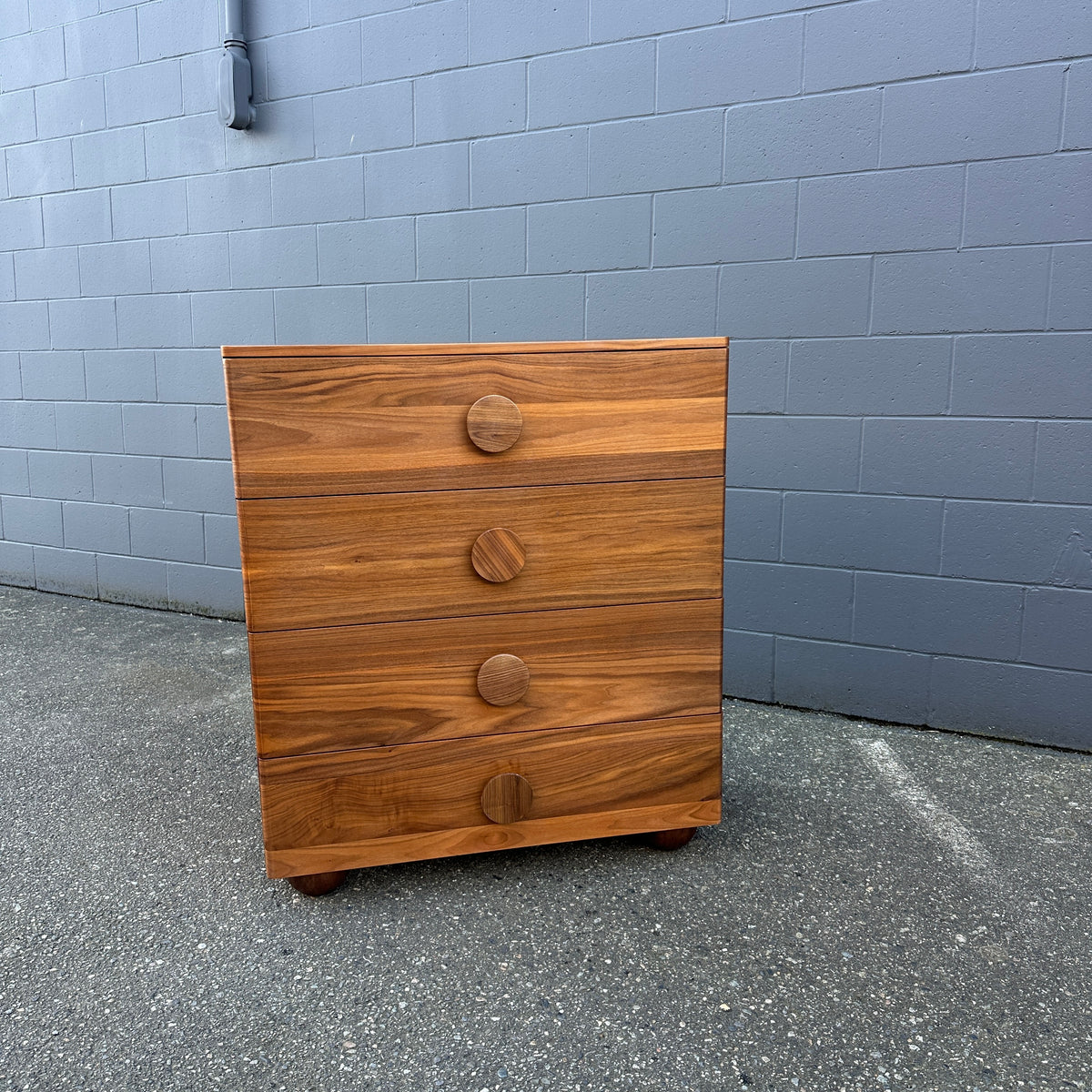 Walnut MCM style Highboy Dresser