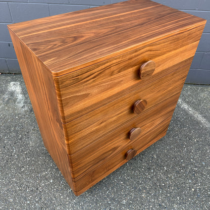 Walnut MCM style Highboy Dresser