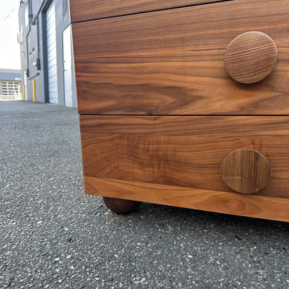 Walnut MCM style Highboy Dresser