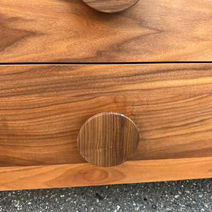 Walnut MCM style Highboy Dresser