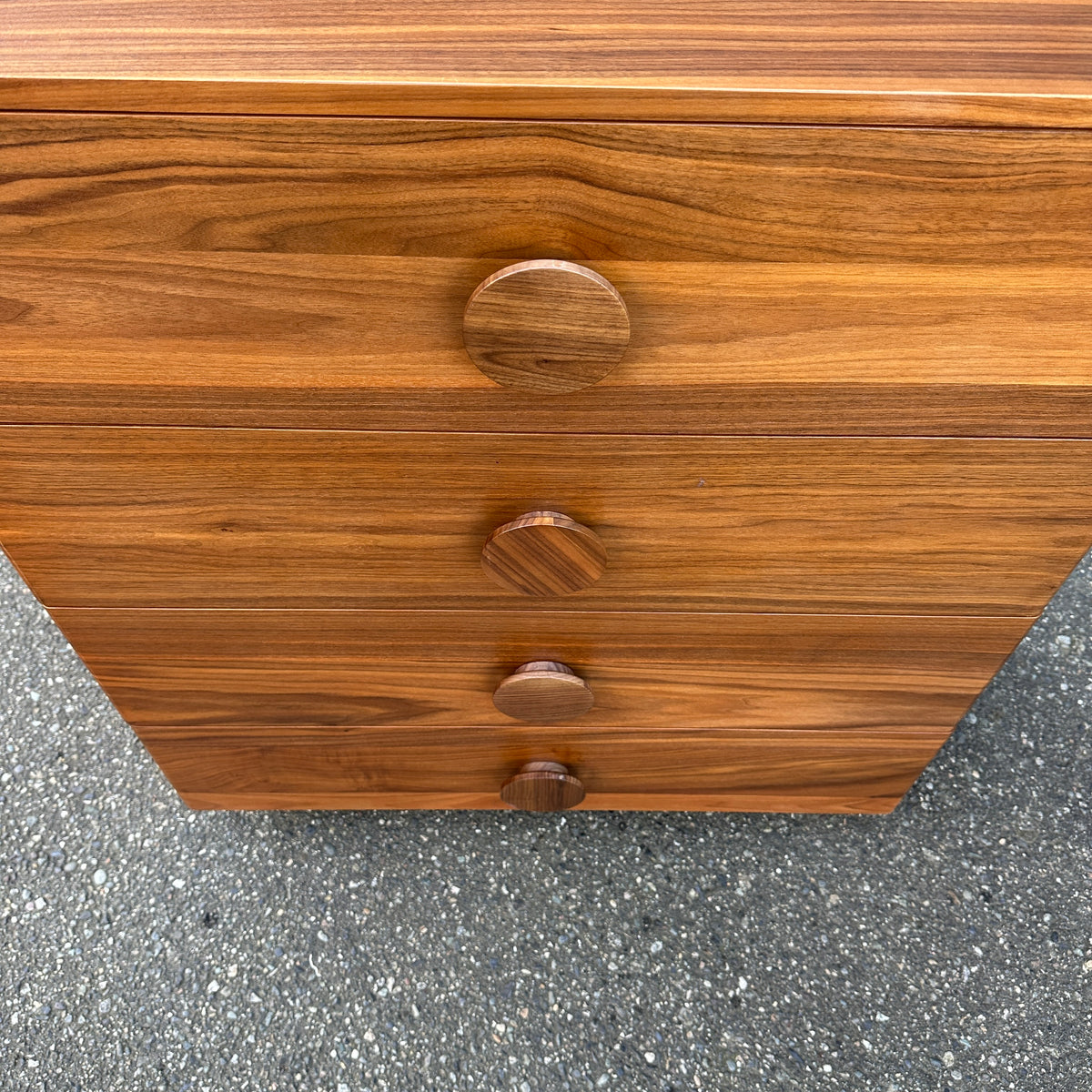 Walnut MCM style Highboy Dresser