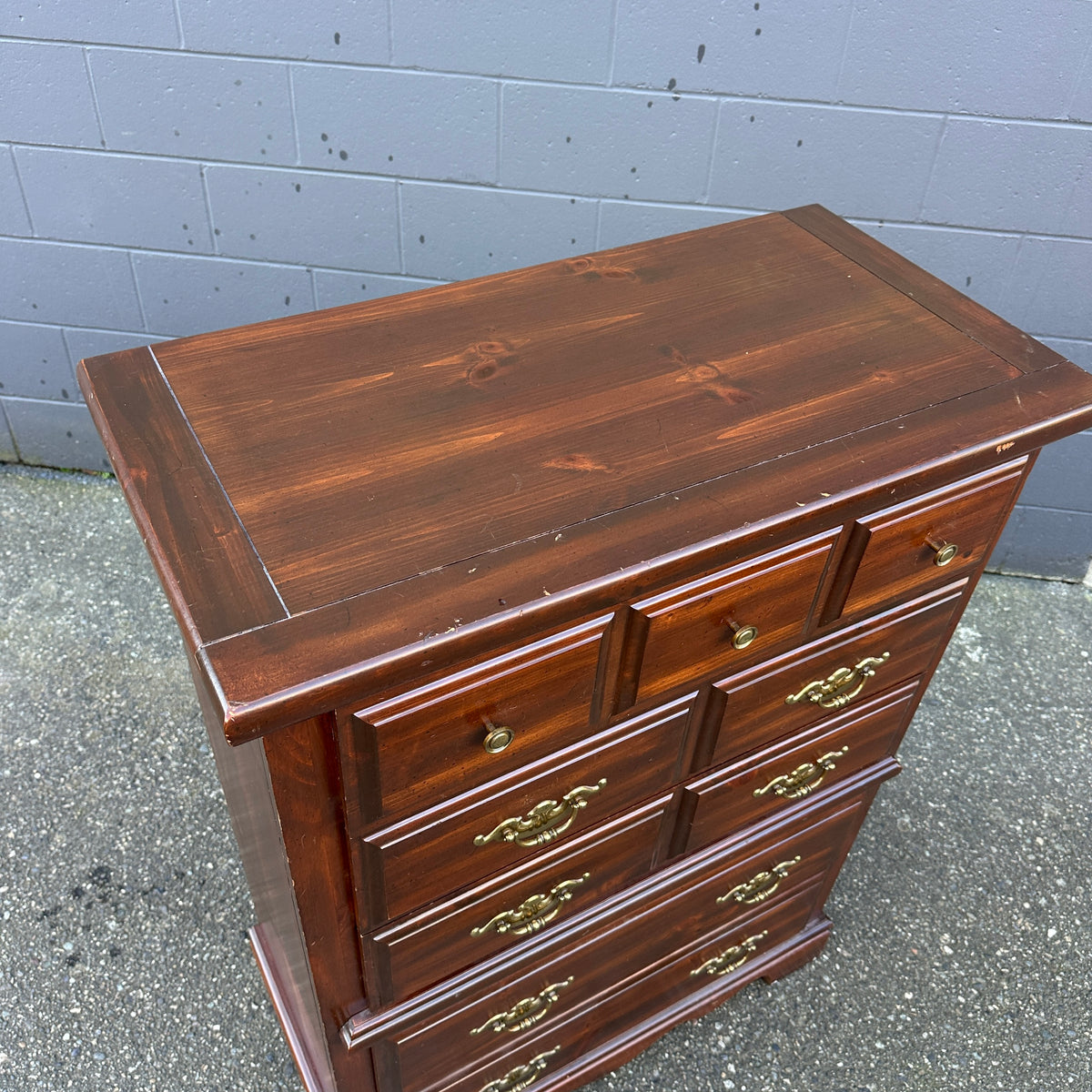 Vintage Palliser 5 Drawers Highboy Dresser