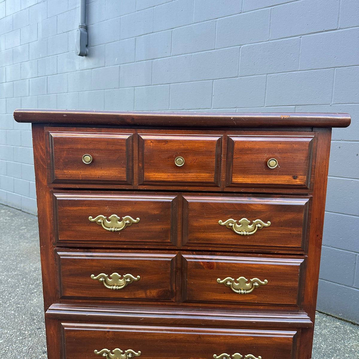 Vintage Palliser 5 Drawers Highboy Dresser