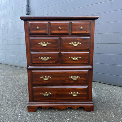 Vintage Palliser 5 Drawers Highboy Dresser
