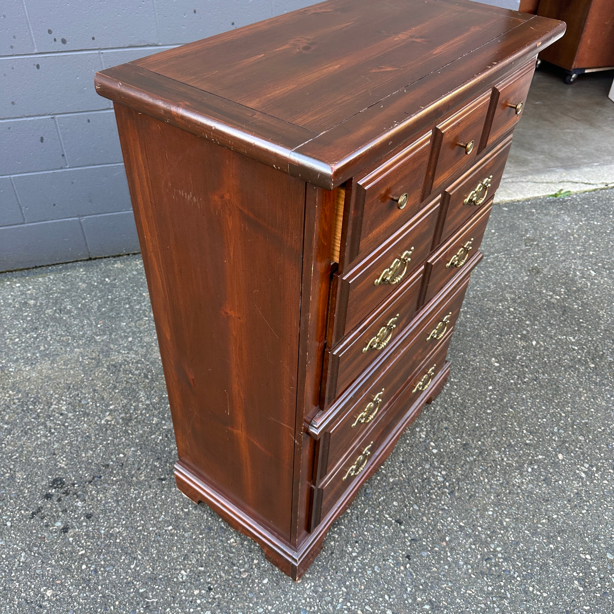 Vintage Palliser 5 Drawers Highboy Dresser