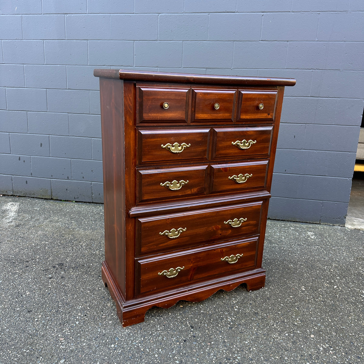 Vintage Palliser 5 Drawers Highboy Dresser