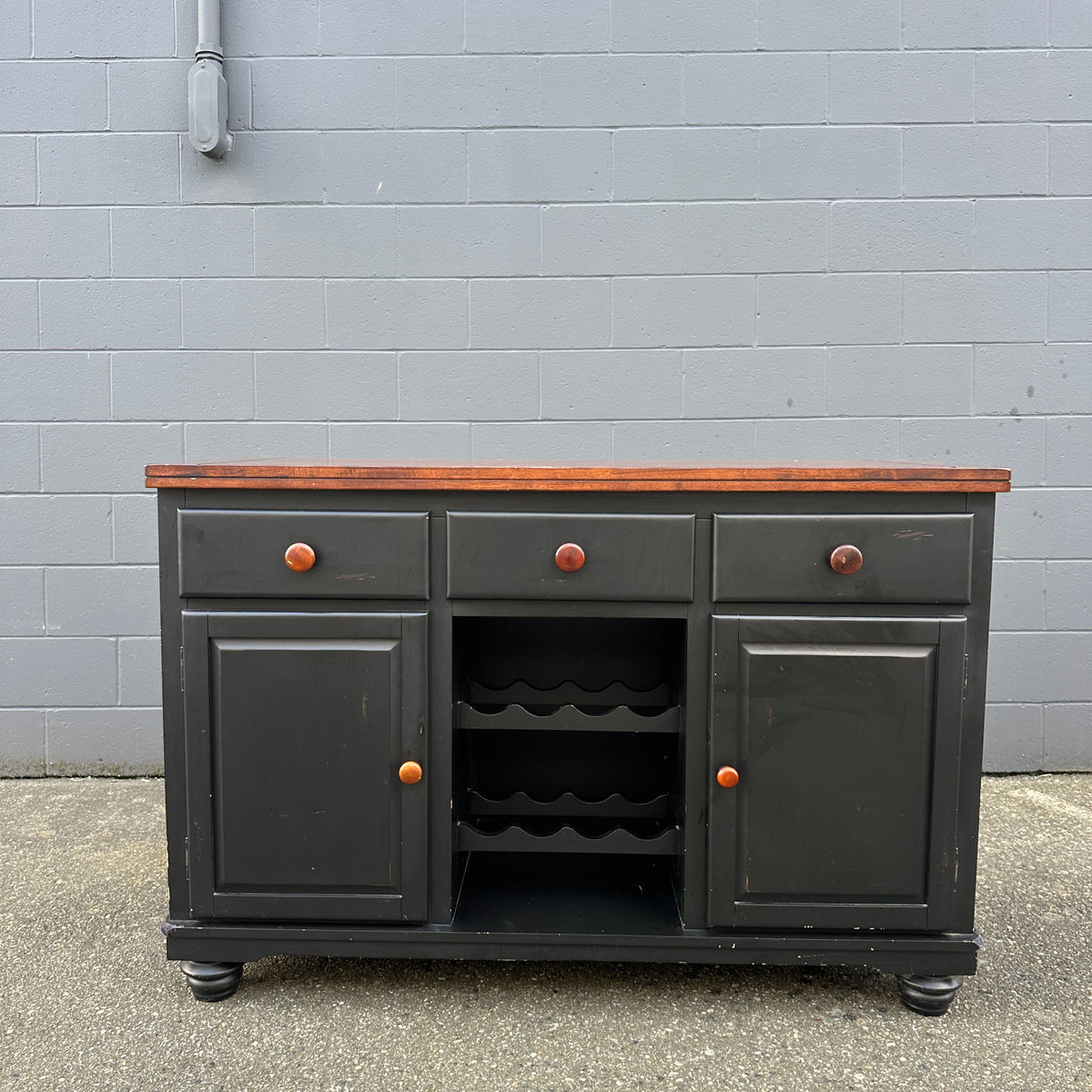 Black Wood Wine Sideboard