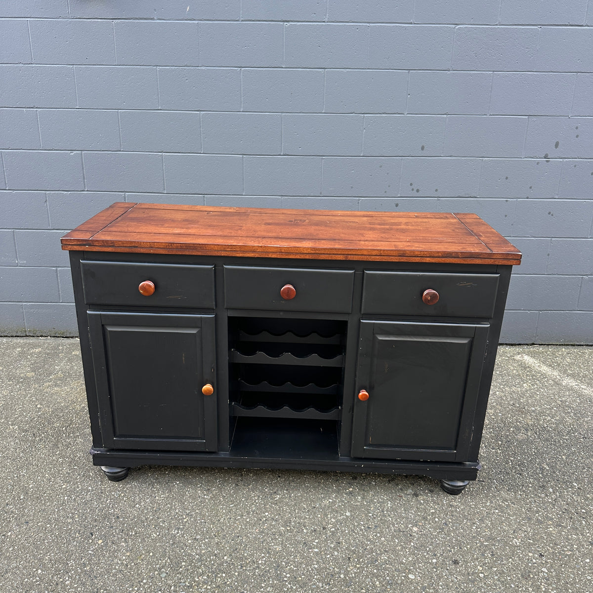 Black Wood Wine Sideboard