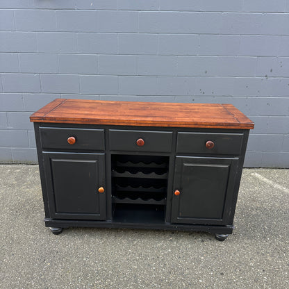 Black Wood Wine Sideboard