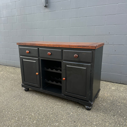 Black Wood Wine Sideboard