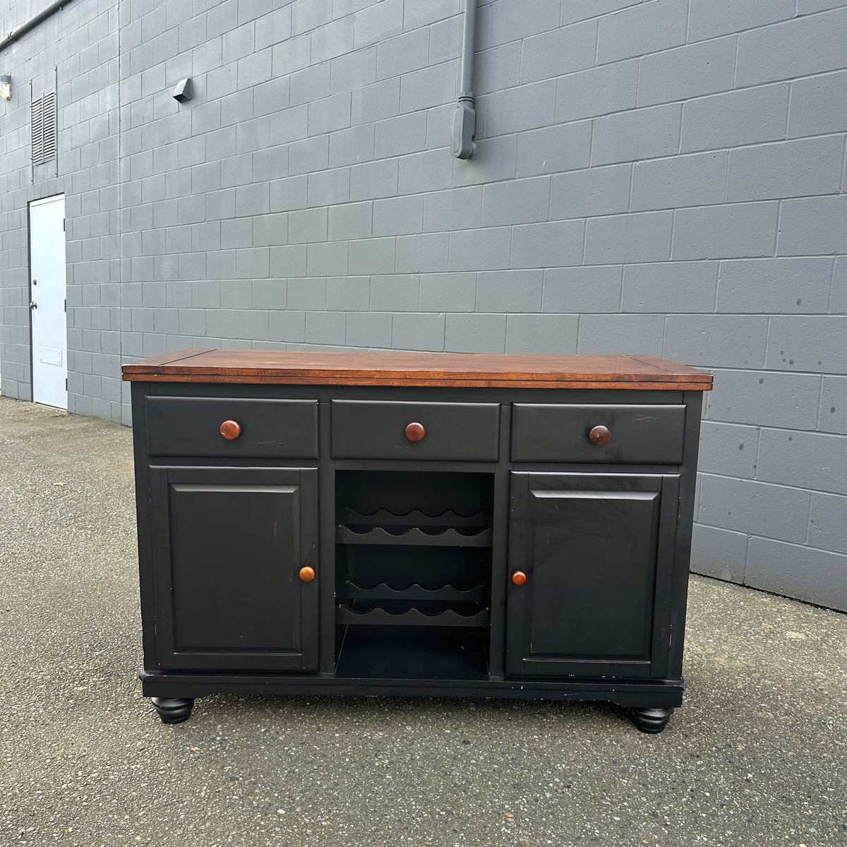 Black Wood Wine Sideboard
