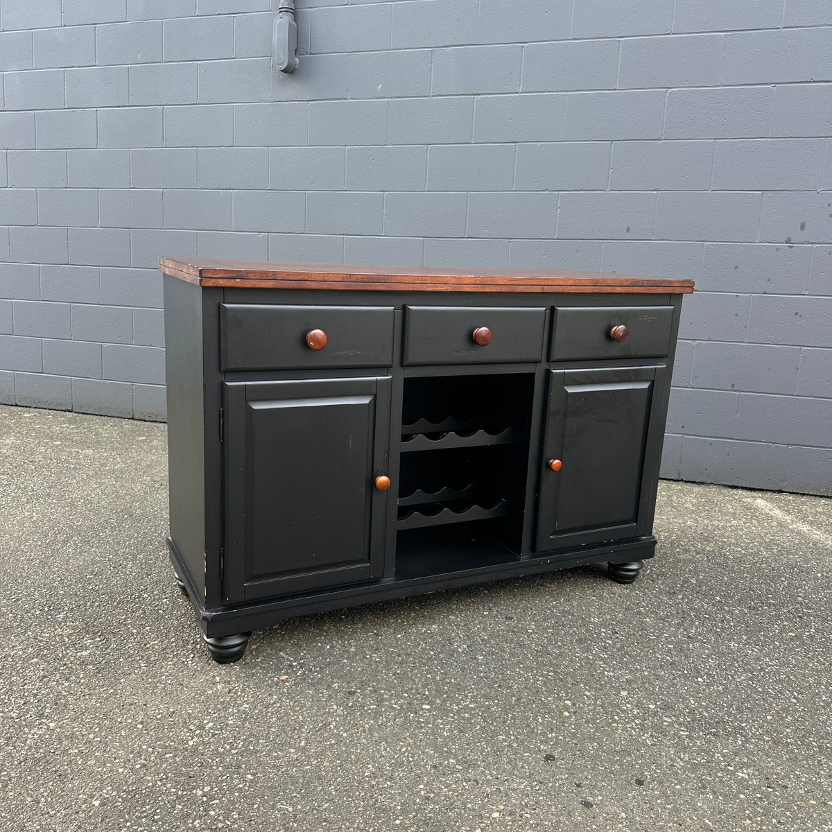 Black Wood Wine Sideboard