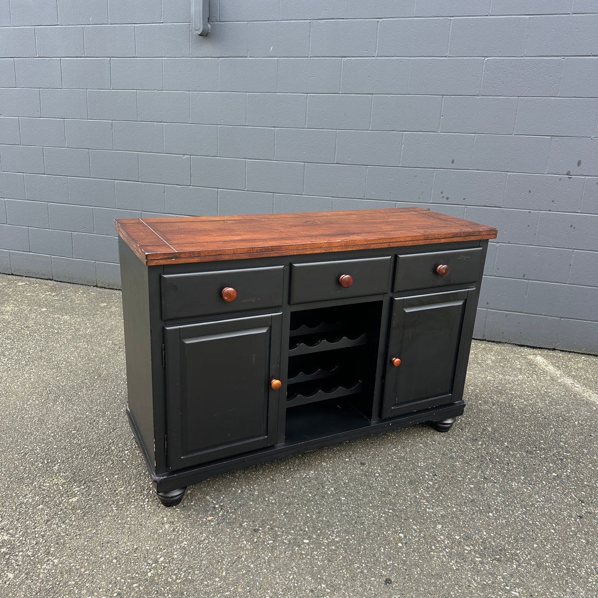 Black Wood Wine Sideboard