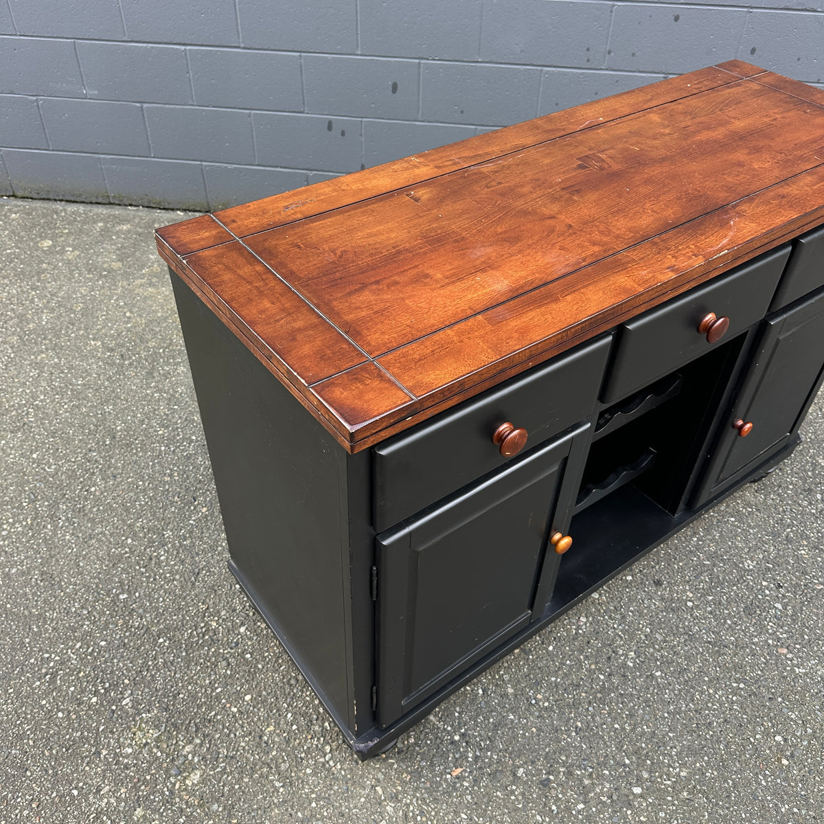 Black Wood Wine Sideboard