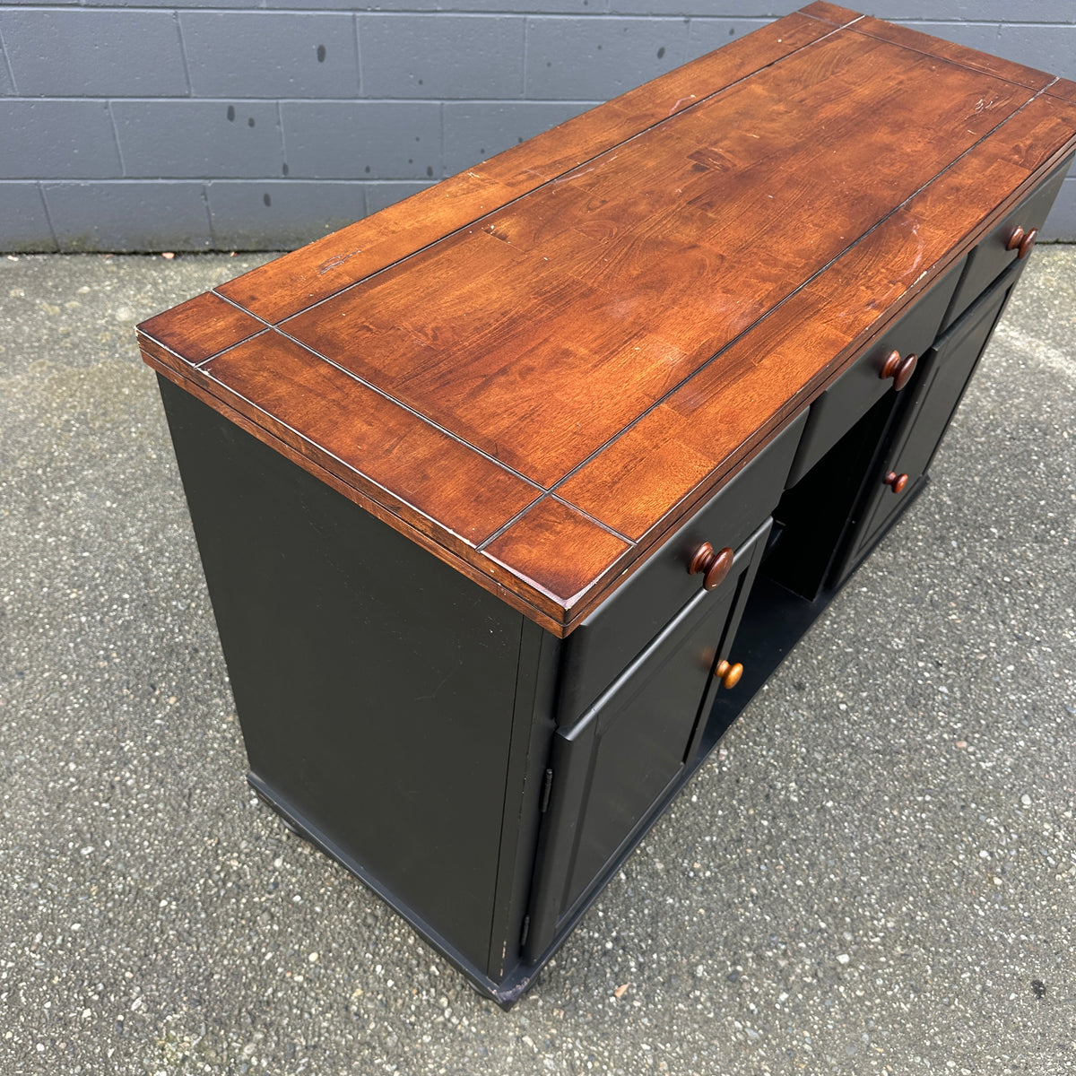 Black Wood Wine Sideboard