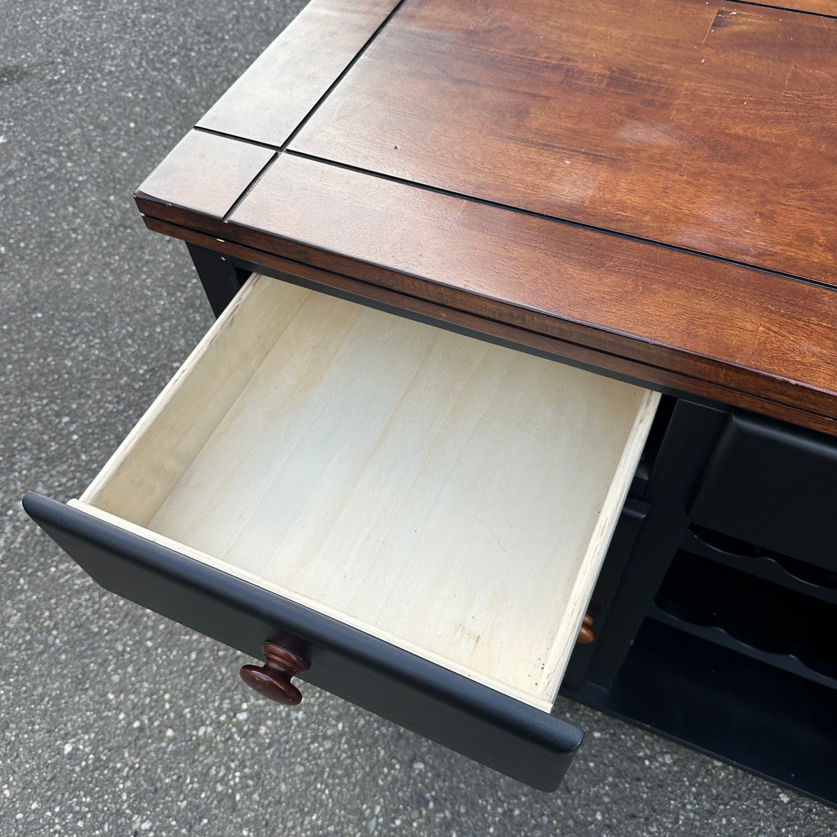 Black Wood Wine Sideboard