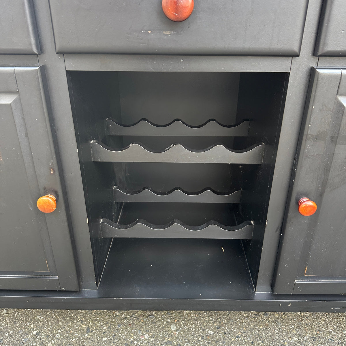 Black Wood Wine Sideboard