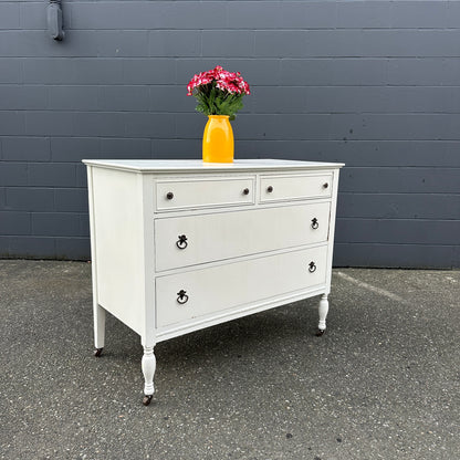 Beach White Antique Dresser
