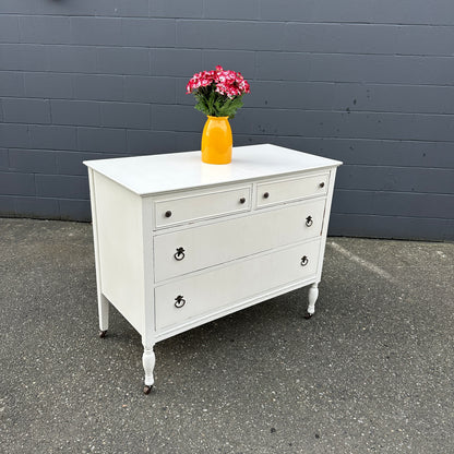 Beach White Antique Dresser